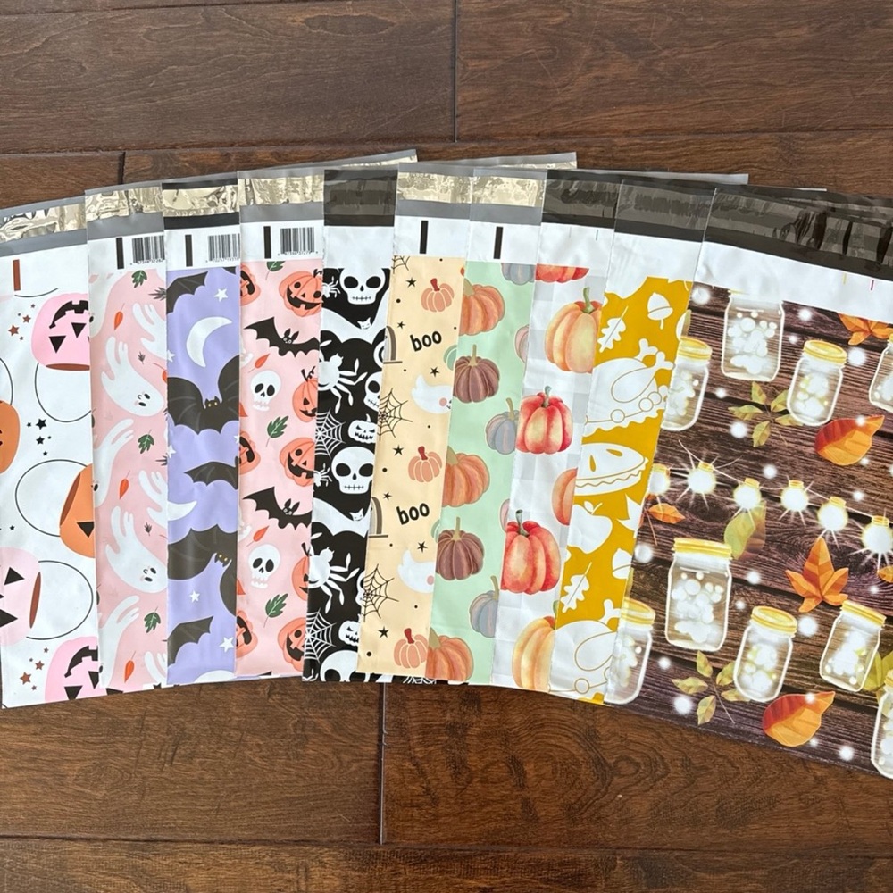 40 Pack - 10x13” Super Fun Fall/Halloween Variety Pack Poly Mailers